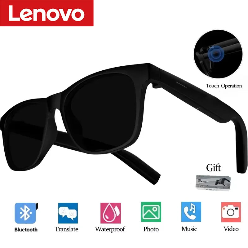 Lunettes connectées IA avec caméra, audio Bluetooth et traduction