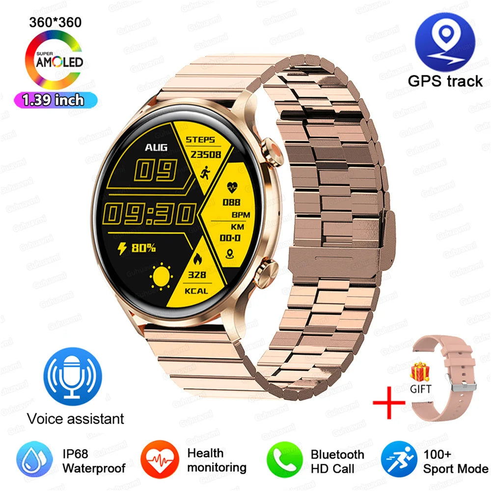 Montre connectée AMOLED — GPS, appels Bluetooth et IP68 annoncé