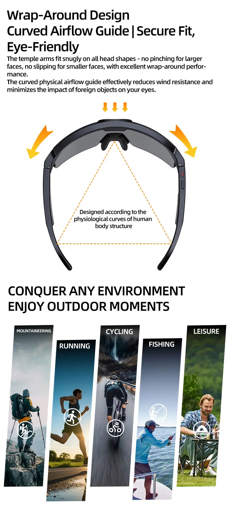Lunettes connectées sport avec caméra 30 MP annoncée, vidéo 4K et stockage 32 Go