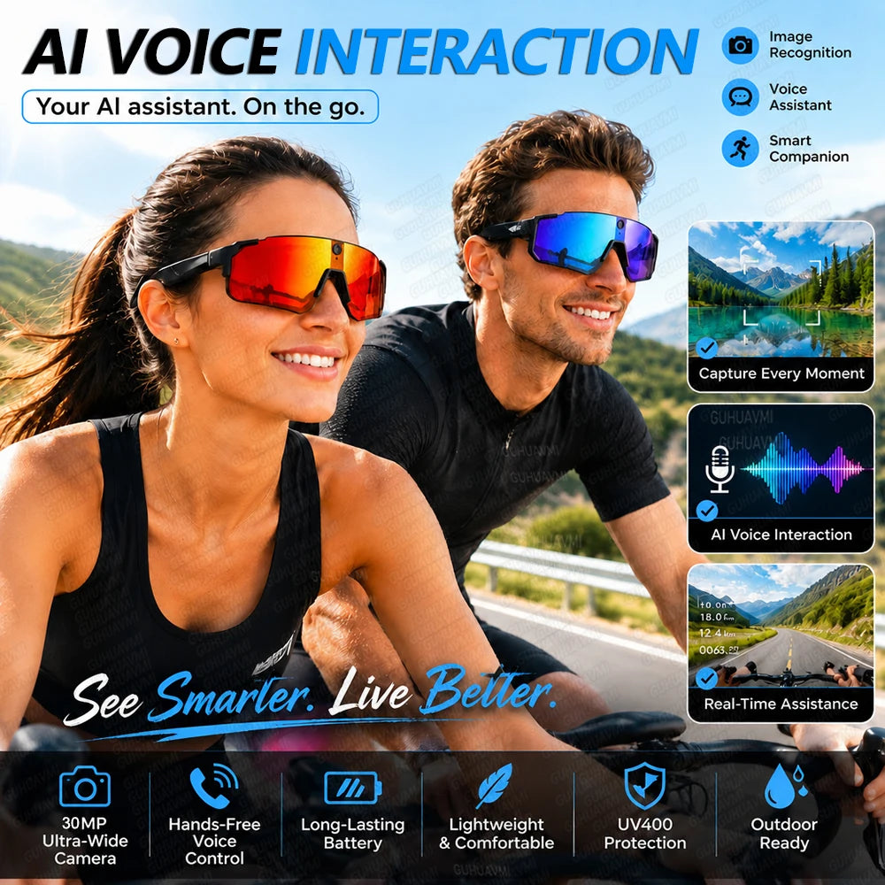 Lunettes connectées sport avec caméra 30 MP annoncée, vidéo 4K et stockage 32 Go