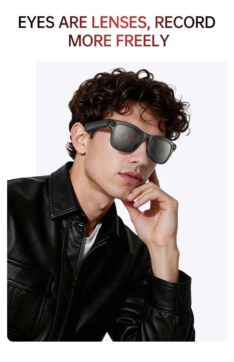 Lunettes connectées IA avec caméra, traduction et appels Bluetooth — version 1600W