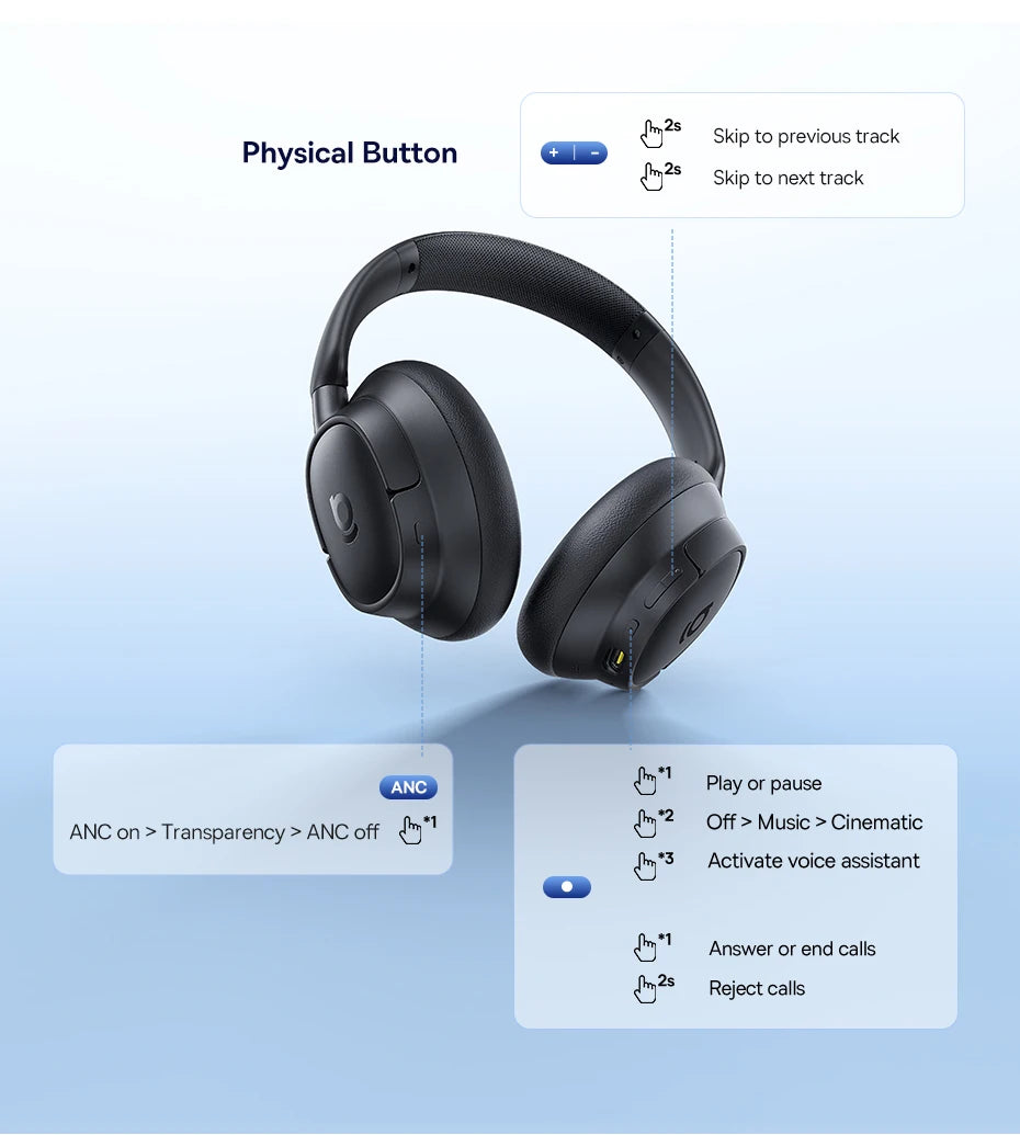 Casque Bluetooth Baseus EH10 NC — ANC adaptatif, LDAC, autonomie annoncée 80 h