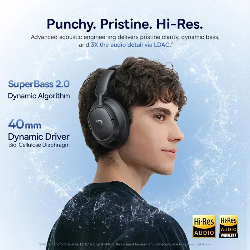 Casque Bluetooth Baseus EH10 NC — ANC adaptatif, LDAC, autonomie annoncée 80 h