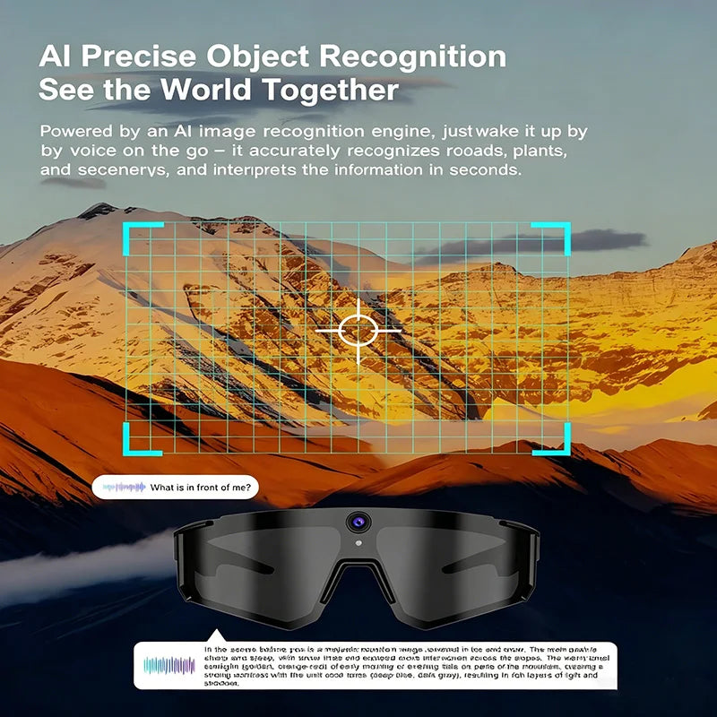 Lunettes connectées sport avec caméra et traduction — version 2400W