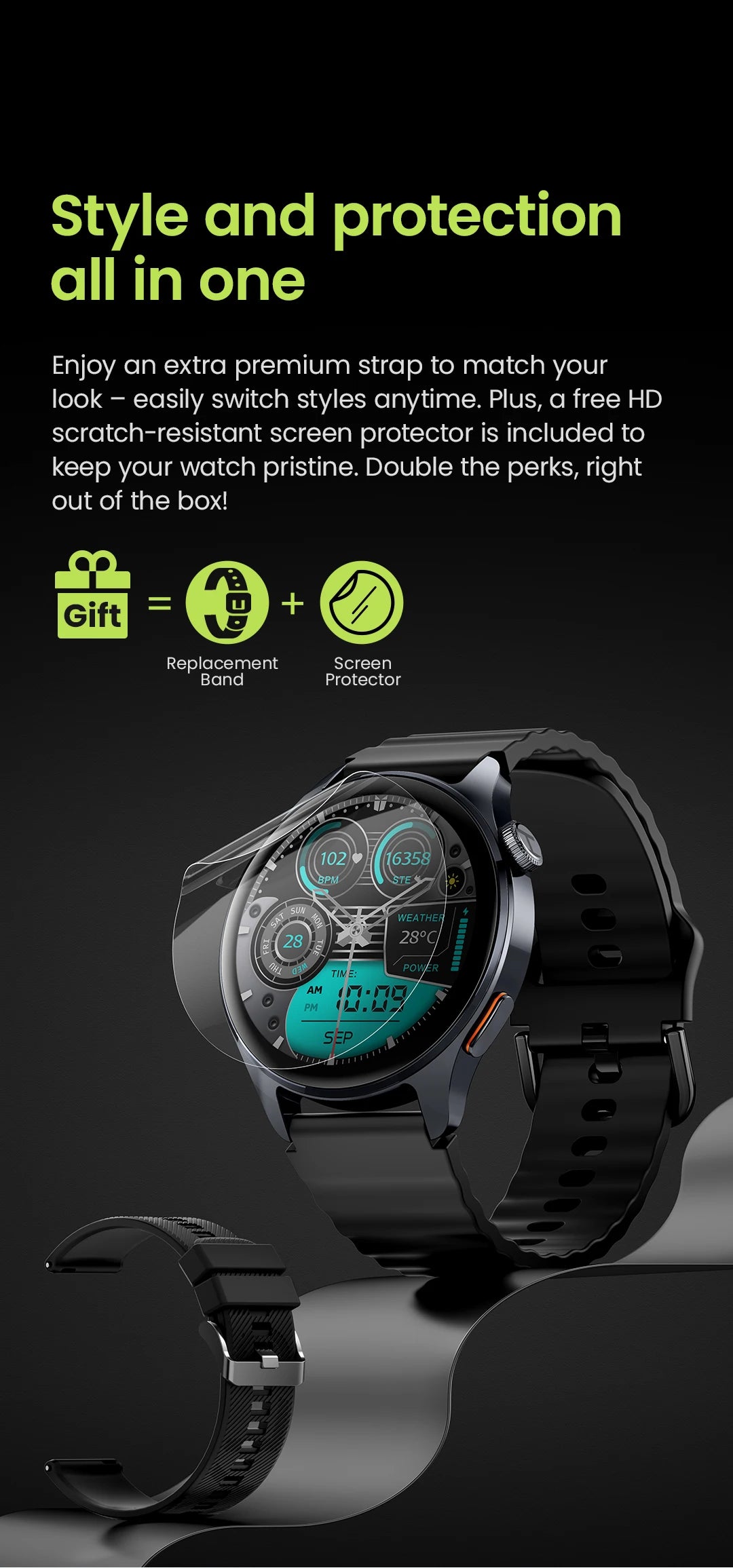 Montre connectée HAYLOU Watch 4S — AMOLED et GPS multi-satellite