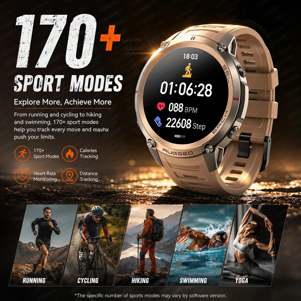Montre connectée outdoor AMOLED — GPS, cartes hors ligne et 5 ATM annoncés