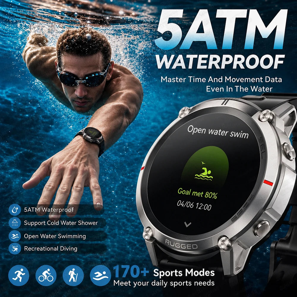 Montre connectée outdoor AMOLED — GPS, cartes hors ligne et 5 ATM annoncés
