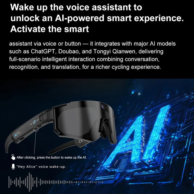 Lunettes connectées sport avec caméra et traduction — version 2400W