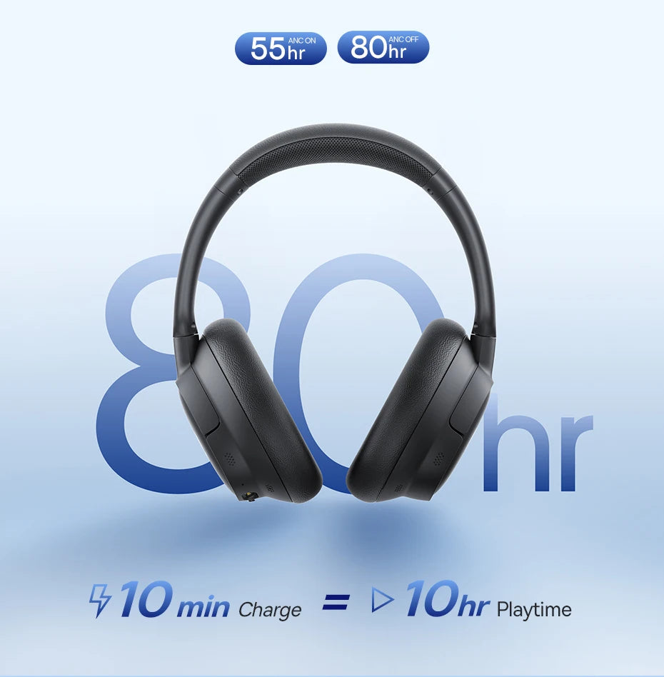 Casque Bluetooth Baseus EH10 NC — ANC adaptatif, LDAC, autonomie annoncée 80 h
